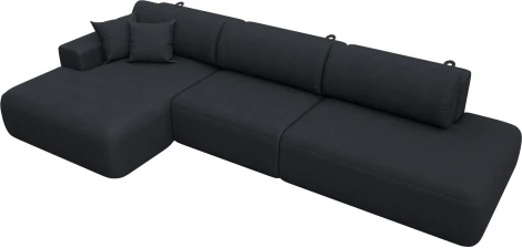 Диван угловой Лига-036 НПБ Модерн Лонг левый угол Лига Диванов (Замша) арт.127758L