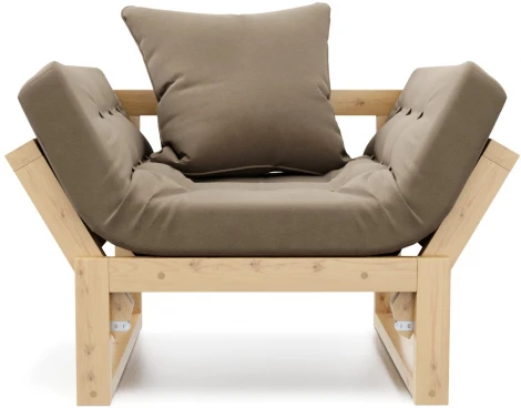 Кресло Arsko Амбер сосна бежевый велюр