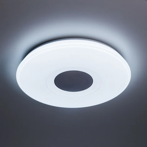 Потолочный светильник RGB круглый Citilux Light & Music MP3 CL703M61 (LED, 220V, пульт управления, управление смартфоном, голосовое управление, умный дом - Алиса, Маруся, Сири, круглые)
