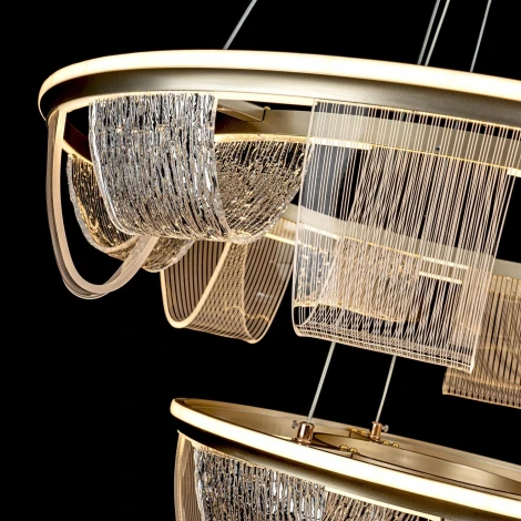 Подвесной светильник светодиодный с пультом с регулировкой цветовой температуры LED4U L7706-800-460 GD