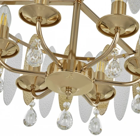 Потолочная люстра хрустальная на штанге Arte Milano Sorrento-4309 374309/6/80/470 GD (220V)