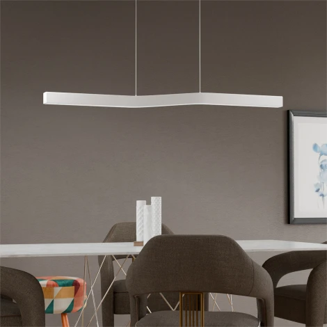 Подвесной линейный светодиодный светильник Lightera Canzas LE109L-120W Wi-Fi (Умный дом, Алиса, Маруся, голосое управление) (220V, на тросе)