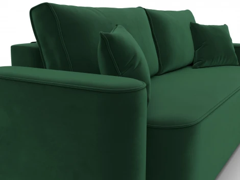 Диван прямой Лига-118 НПБ (ДСП,ЛДСП,Брус,Фанера,Велюр/Зеленый) Лига Диванов 137074