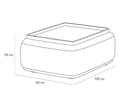 Столик прямоугольный Fabro ОГОГО Обстановочка! 964317 (Букле/Белый)