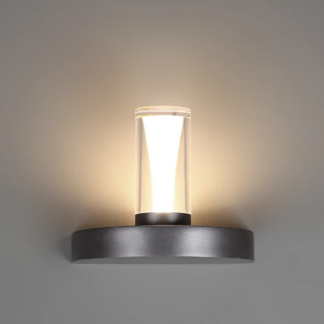 Бра Odeon Light Defance 7143/5WL черный gun powder/акрил/металл IP20 LED 5W 402Лм 3000K 180° 220V