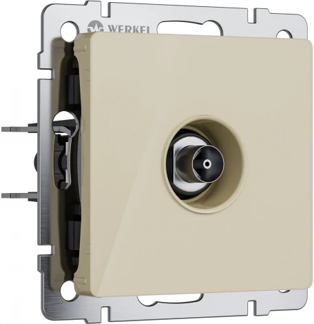 ТВ-розетка оконечная (айвори акрил) Werkel W1183043 (a064065)