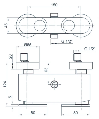 Смеситель Cezares Butterfly DM 04 для душа