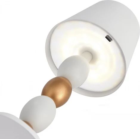Настольная лампа ST Luce Ease SL1011.514.01 Белый, Золотистый/Белый LED 1*3W
