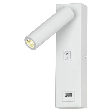 Бра для чтения с usb-портом Lussole Lgo Cozy LSP-8240 (LED, 220V, выключатель, IP21)