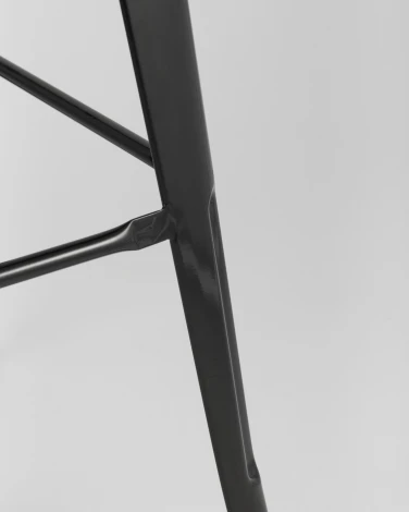 Стул барный Stool Group TOLIX WOOD со спинкой черный глянцевый УТ000000676