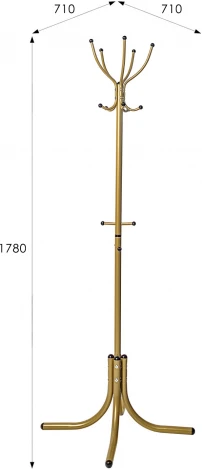 Вешалка напольная М 10 золото от фабрики Mebelik