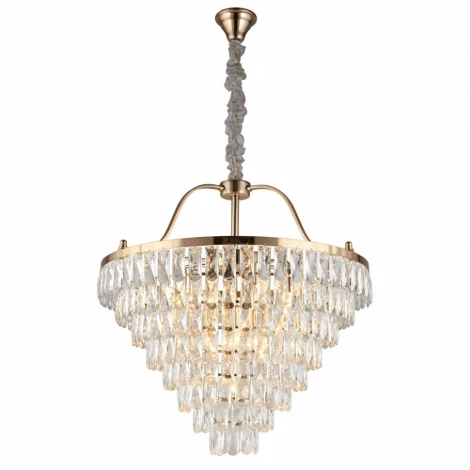Подвесная люстра каскадная Aployt Gerta APL.725.13.13 (220V, хрусталь, на цепи)