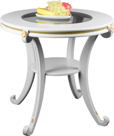 Стол журнальный Глория С молочный дуб Л Mebelik арт.008628