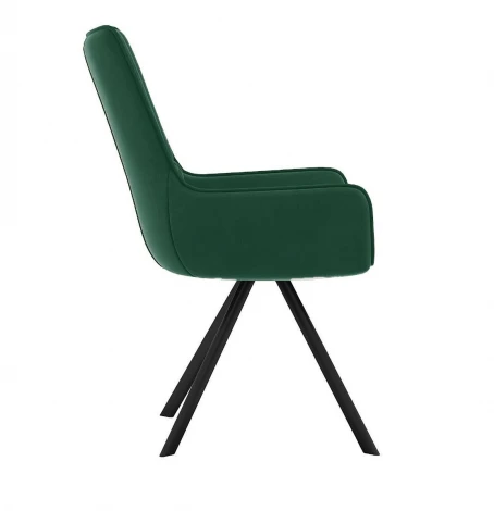 Стул DikLine 289 поворотный K13 изумруд, ножки черные арт.00-00079500