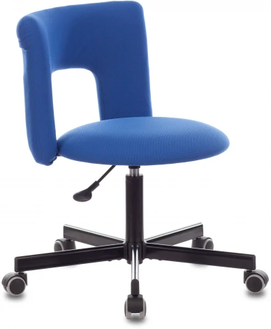 Кресло Бюрократ KF-1M синий 26-21 крестовина металл черный