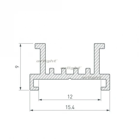 Основание для ленты SL-LINE-2522-2500 (Алюминий) 033415 Arlight