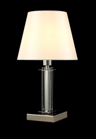 Интерьерная настольная лампа Crystal Lux Nicolas LG1 NICKEL/WHITE (220V)