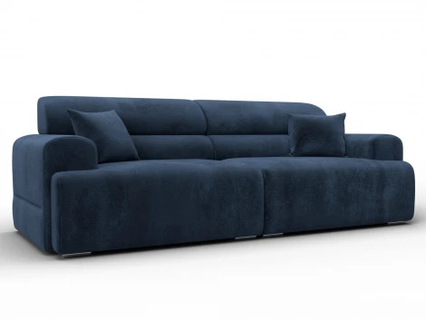 Диван прямой Лига-109 НПБ (ДСП,Фанера,Велюр/Синий) Лига Диванов 136488