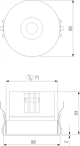 Встраиваемый светильник светодиодный Elektrostandard Bliss 25070/LED 15W 4000K латунь (220V, круглые)