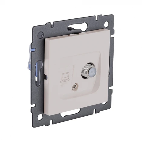 Розетка двойная спутниковая SAT + RJ45 кашемир матовый Kollinger REA-014CM для Aspekt, Eleganz, Reflex