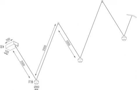 Подвесной светильник Donolux Apple DL18445WW8W1SB (LED, 48V, на проводе, шар)