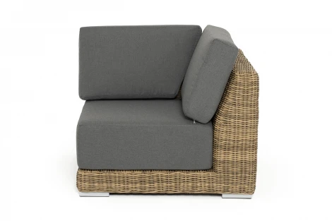 "Капри" модуль диванный угловой с подушками, цвет соломенный 4SIS арт.УТ-00009393