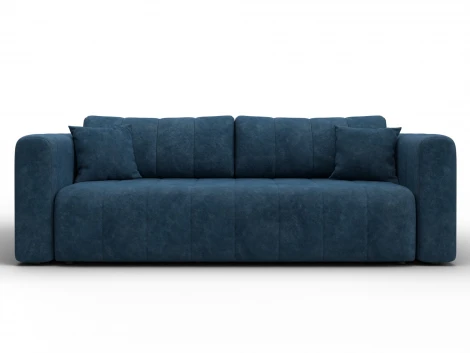 Диван прямой Лига-062 НПБ (ДСП,Фанера,ХДФ/Пластик/Велюр/Синий) Лига Диванов 130269
