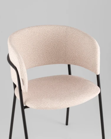 Кресло Нэлли New буклированный велюр бежевый Stool Group арт.УТ000039981