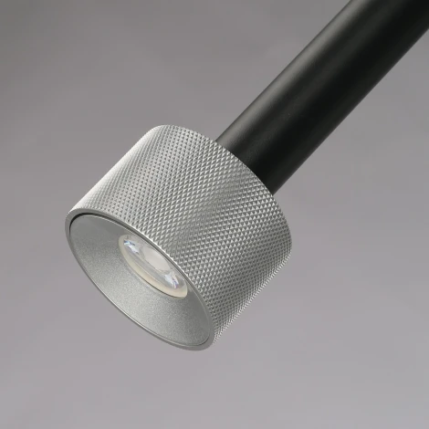 Подвесной светильник iLedex Delta 2362-1 BK+SL (220V, на проводе, круглые)