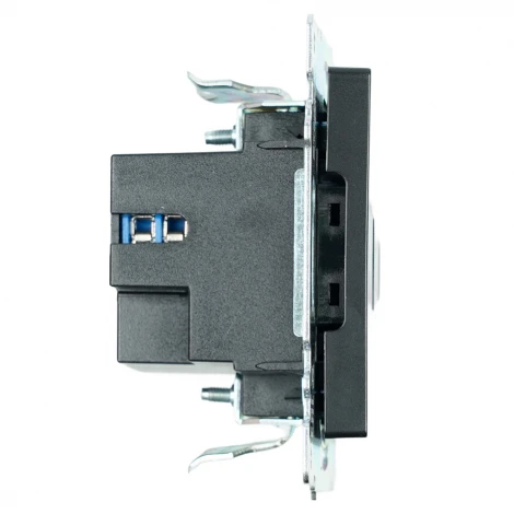 Розетка USB Type A+С (черный) Stekker Катрин 50055