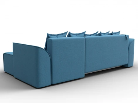 Диван угловой Лига-113 угол правый (ДСП,Рогожка/Голубой) Лига Диванов 136705