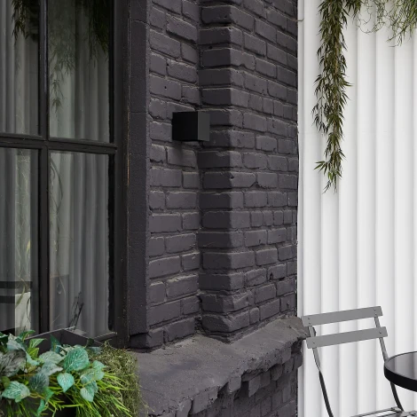 Архитектурная подсветка с переключателем цвета свечения Uniel ULU-S55B-2x3W/3000K+4000K+6000K IP65 BLACK