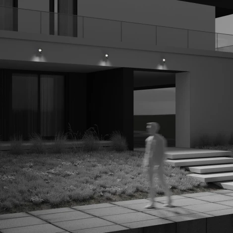 Прожектор уличный светодиодный с датчиком движения Maytoni Flood FL001-L10B6KSR (220V, IP65)