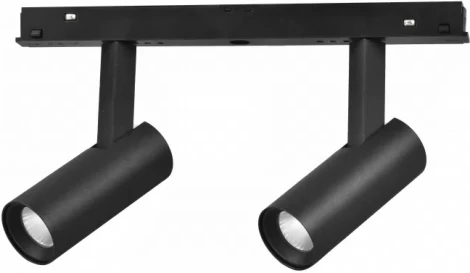 Трековый магнитный светильник 48V iLedex Vision48/22 SMART 4822-005-D34-16W-40DG-BK (регулировка яркости, управление смартфоном, умный дом - Алиса, круглые)