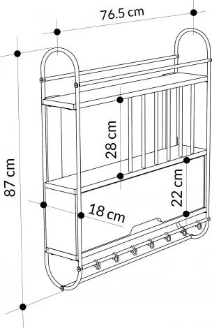 Шкаф настенный HOLI KITCHEN SHELF LEVE (ЛДСП/Белый) арт.LEV00945