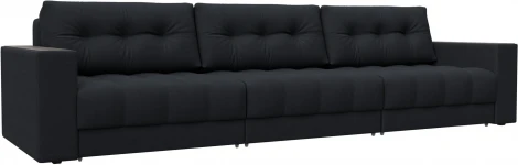 Диван прямой с декором Лига-049 НПБ Лонг Лига Диванов (Замша) арт.128442