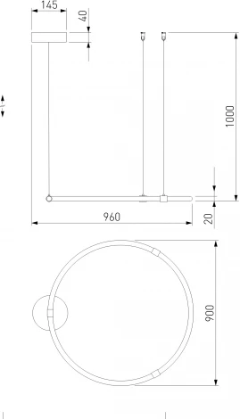 Подвесной светильник Eurosvet Float 90285/1 белый