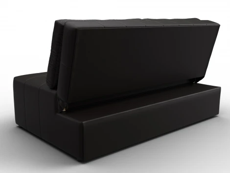 Диван прямой Лига-107 (140) (ЛДСП,Брус,Фанера,Экокожа/Коричневый) Лига Диванов 134924