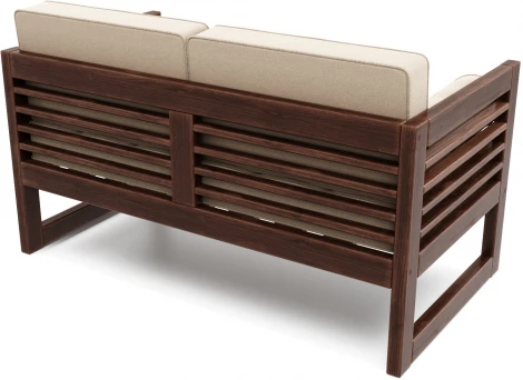 Диван Arsko прямой Сега М орех велюр бежевый