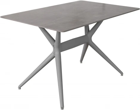 Стол обеденный обеденный JET CERAMIC прямоугольный 120*80 (Термопластичный полимер, Серый) FF Grigio Pietra di luna 80х120