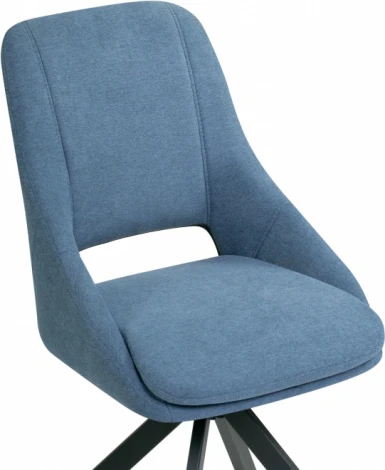 Стул на металлокаркасе Notta Оливер крутящийся синий / черный арт.612666