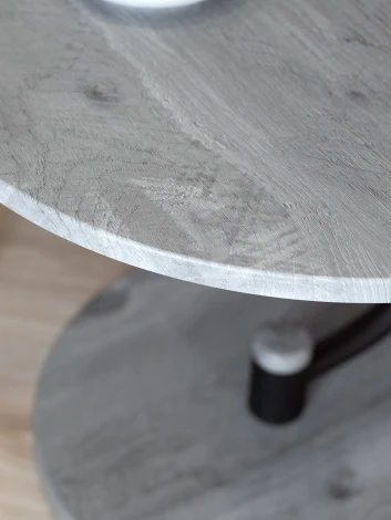 Стол журнальный Дуэт 13 черный/орех гикори грей Mebelik 009632