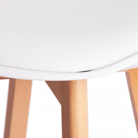 Стул барный TULIP BAR (mod. C1014H-1) (Пластик,Дерево /Белый)