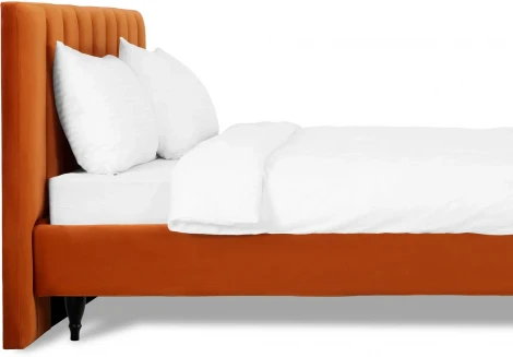 Кровать Queen II Sofia L 1600 ОГОГО (арт.577449), (Ткань/Оранжевый)
