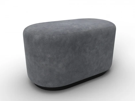 Пуф 007 (ДСП,Фанера/Пластик/Велюр/Темно-серый) Лига Диванов 132516
