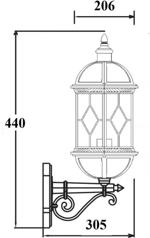 Настенный фонарь уличный SORENTO 92601/02 Bl Oasis Light (220V, фонарь, IP44)