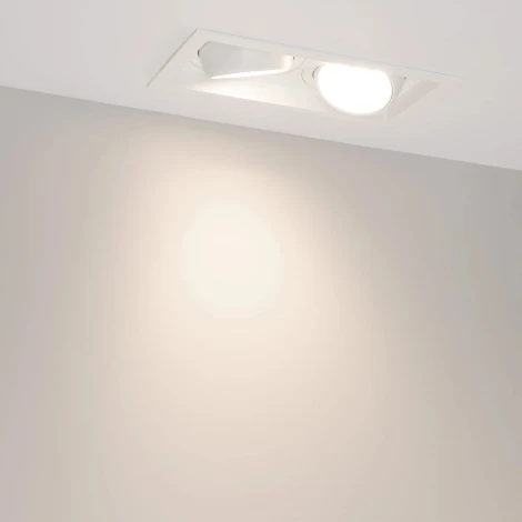 Встраиваемый светильник светодиодный MS-VORTEX-BUILT-S250x140-2x30W Day4000 (WH-WH, 50 deg, 230V) (Arlight, IP20 Металл) 042370