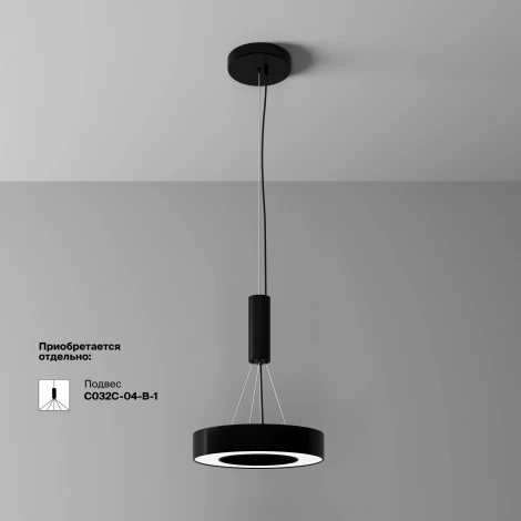 Потолочный светильник круглый светодиодный Maytoni Lua C093CL-24W4K-B (220V, круглые)