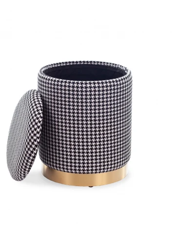 Пуфик большой черный, золото, белый MY iNTERNO MY20A568(big)