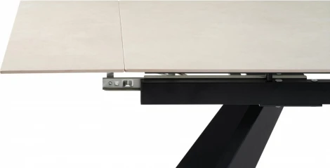 Керамический стол Ливи 140 (Ливи 140(200)х80х78 creto forever beige / черный) Woodville арт.588024